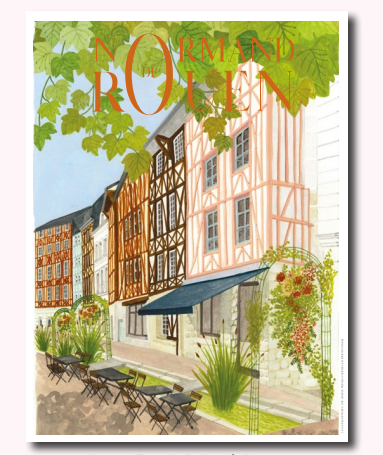 Affiche – Mélanie Voituriez – Rouen, Rue Eau de Robec – 30x40cm