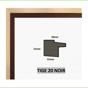 Cadre – Tige 20 – Cadre Bicolore bois clair et noir