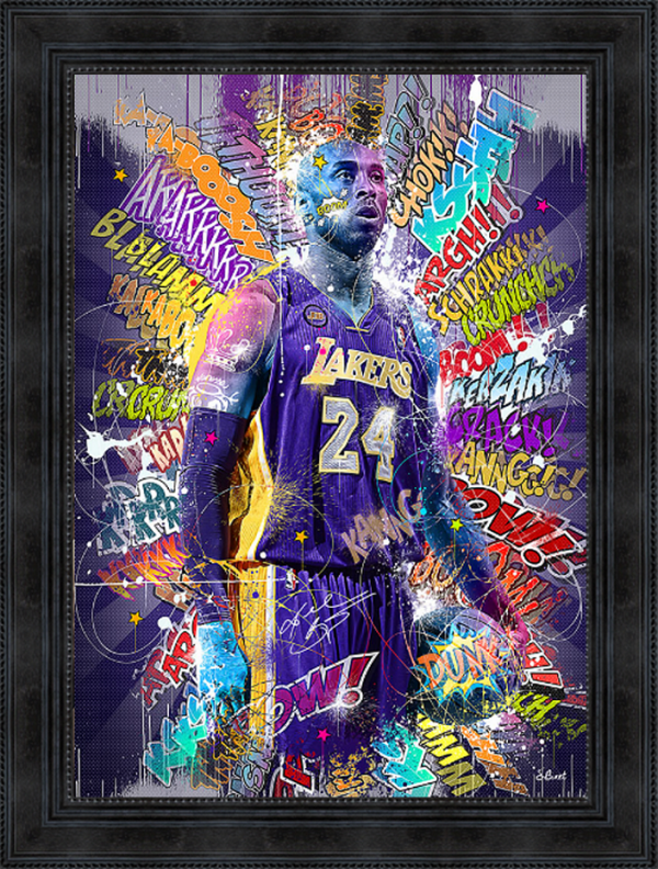 Image encadrée – Sylvain Binet – Kobe Bryant – 50x70cm