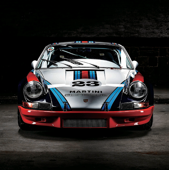 Impression sur verre – Porsche Martini 23 – 100x100cm