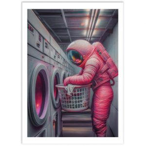 Affiche – Baard Martinussen – Astronaut Doing Laundry – 30x40cm