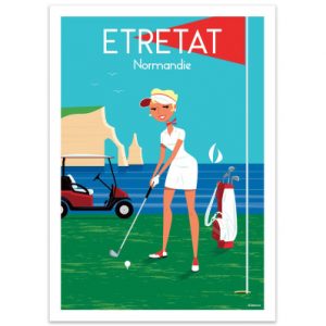 Affiche – Raphael Delerue – Etretat Normandie – 30x40cm