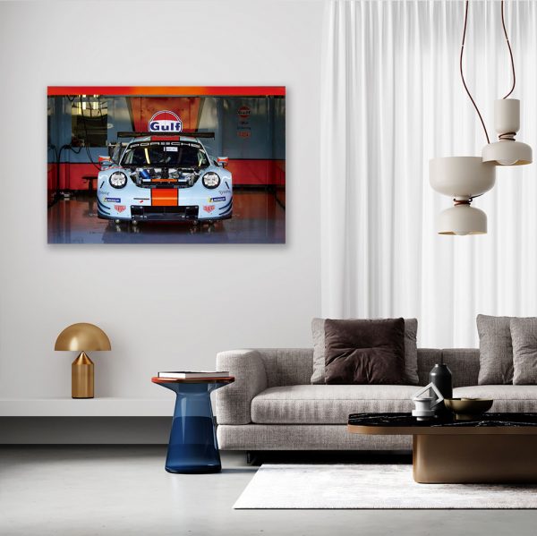 Impression sur verre – Porsche Gulf – 80x120cm