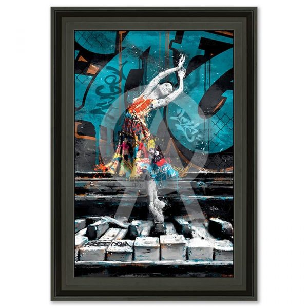Image encadrée – Romaric – La danseuse sur le piano – 40x60cm