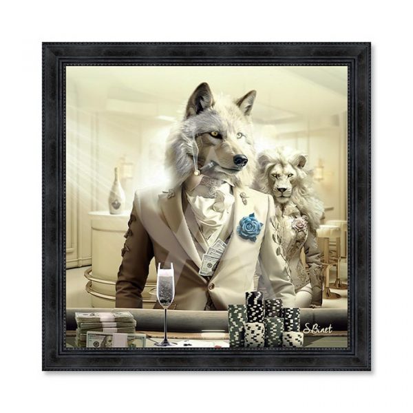 Image encadrée – Sylvain Binet – Loup Luxury – 40x40cm ou 80x80cm