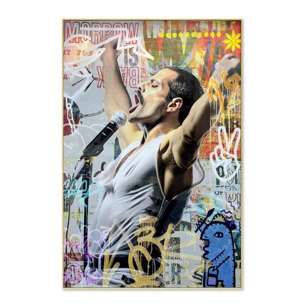 Toile encadrée – Freddy Mercury – 80x120cm