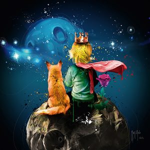 Affiche – Patrice Murciano – Le Petit Prince (Le renard et l’enfant) – 30x30cm