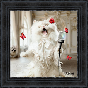 Image encadrée – Sylvain Binet – Cat Lover – 40x40cm