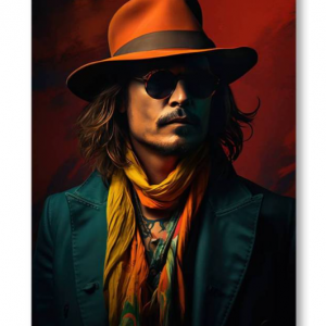 Affiche – Cinéma – Johnny Depp – Pop art – 24x30cm