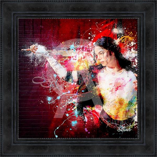 Image encadrée – Sylvain Binet – Michael Jackson – 40x40cm