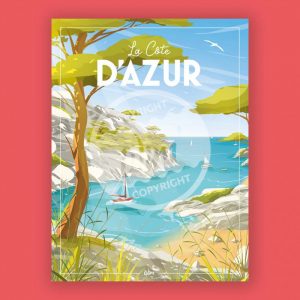 Affiche – Wim – Côte d’Azur – 30x40cm