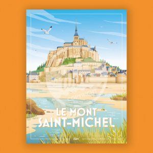 Affiche – Wim – Mont Saint Michel – 30x40cm