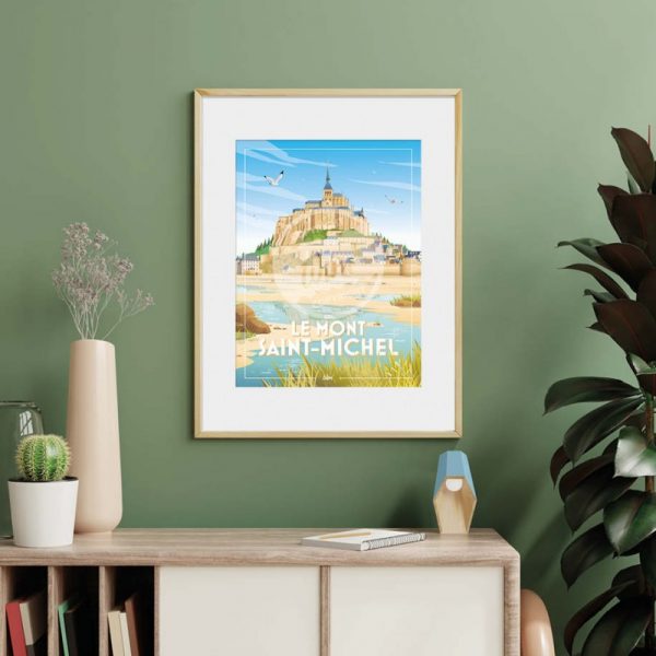 Affiche – Wim – Mont Saint Michel – 30x40cm