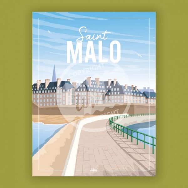 Affiche – Wim – Saint Malo – 30x40cm