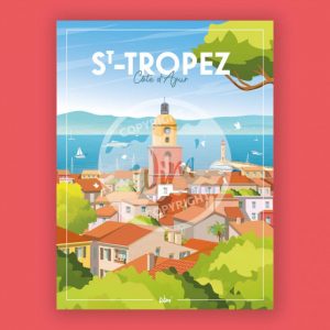 Affiche – Wim – Saint Tropez – 30x40cm