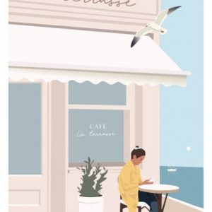 Affiche – Pauline Launay – La terrasse – 30x40cm