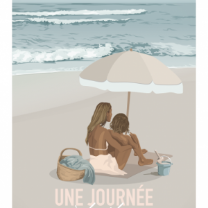 Affiche – Pauline Launay – Une Journée à la plage – 30x40cm
