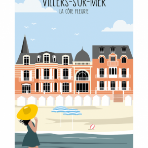 Affiche – Vue sur le port – Villers sur mer – 30x40cm