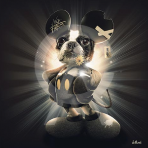Impression Alu Dibond – Sylvain Binet – Chien Mickey – 20x20cm