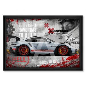 Image encadrée – Rubix – GT3 RS Red – 60x90cm