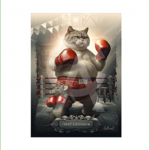 Impression Alu Dibond – Sylvain Binet – Chat-lengeur – 20x28cm