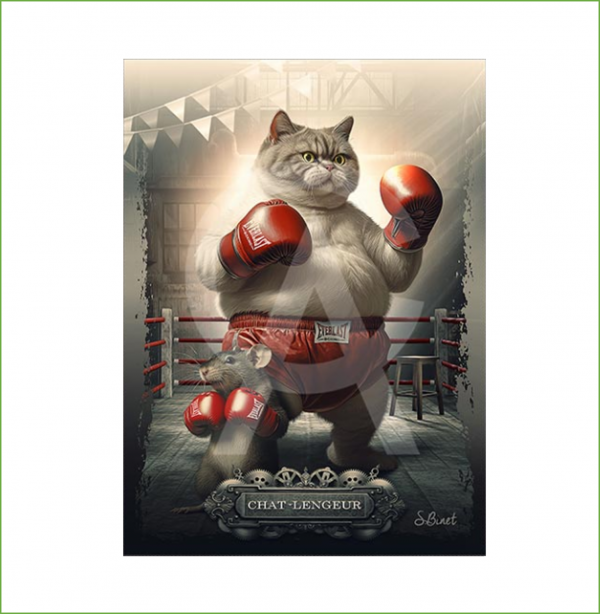 Impression Alu Dibond – Sylvain Binet – Chat-lengeur – 20x28cm