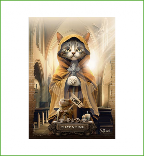 Impression Alu Dibond – Sylvain binet – Chat-noine – 20x28cm
