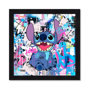 Image encadrée – Kalyssa – Stitch – 40x40cm