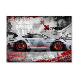 Impression Alu Dibond – Rubix – GT3 RS red – 20x28cm