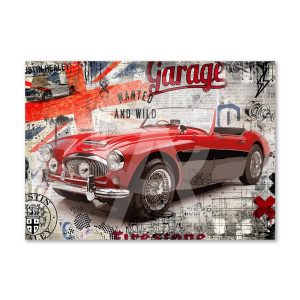 Impression Alu Dibond – Rubix – Red Austin Healey – 20x28cm