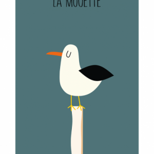 Affiche – Vue sur le port – La Mouette – 30x40cm