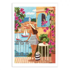 Affiche – Caroline – Woman in Saint Tropez – 30x40cm ou 50x70cm
