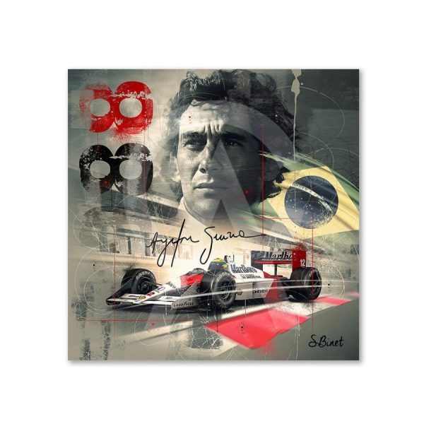 Impression Alu Dibond – Sylvain Binet – Ayrton Senna – 20x20cm