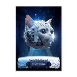 Impression Alu Dibond – Sylvain Binet – Chat-tellite – 20x28cm