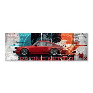 Impression Alu Dibond – Rubix – 911 Red USA – 15x45cm