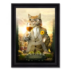 Image encadrée – Sylvain Binet – Chat-Rdonnay – 50x70cm