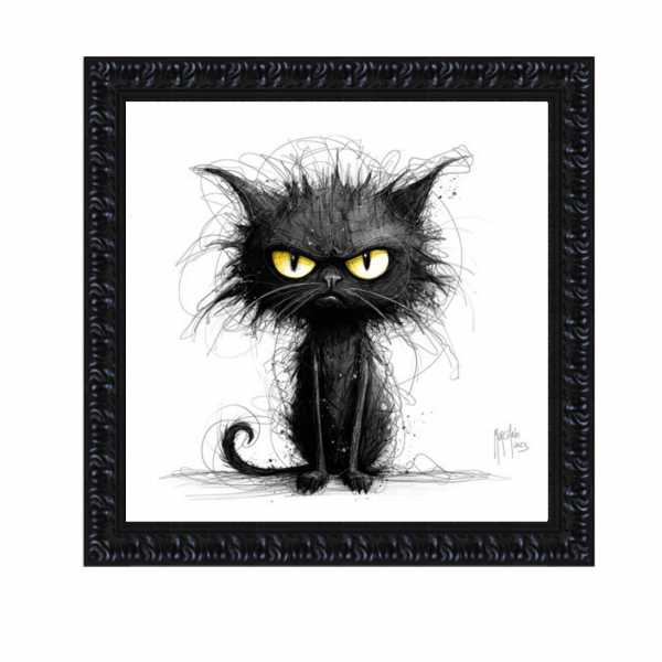 Image encadrée – Patrice Murciano – Le Chat – 30x30cm