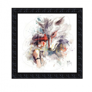 Image encadrée – Patrice Murciano – Princesse Mononoké – 30x30cm