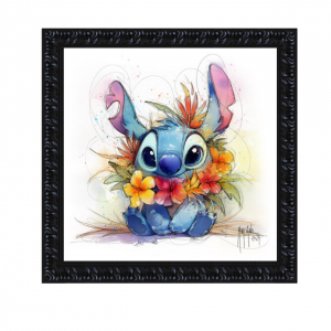 Image encadrée – Patrice Murciano – Tahitstitch – 30x30cm