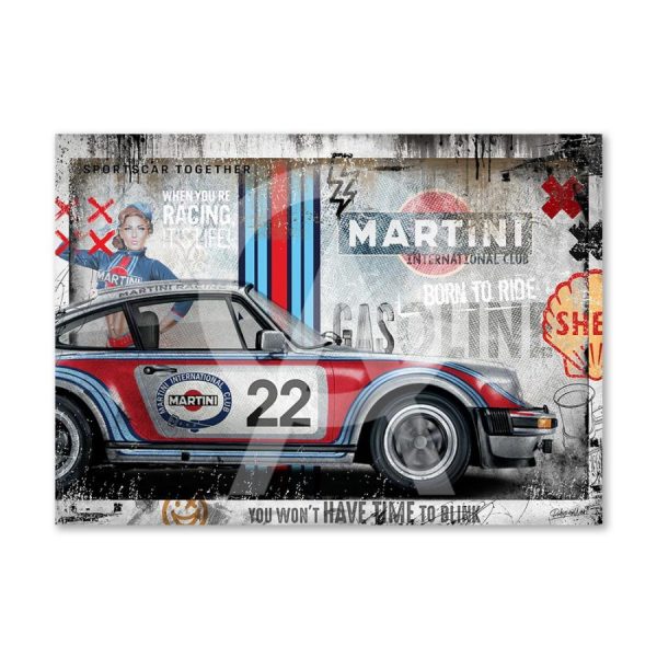 Impression Alu Dibond – Rubix – 911 RSR Gasoline – 20x28cm