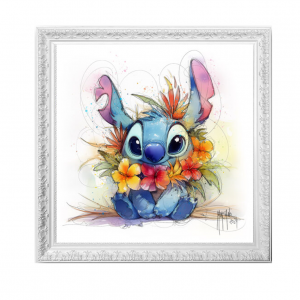 Image encadrée – Patrice Murciano – Tahitstitch – 30x30cm