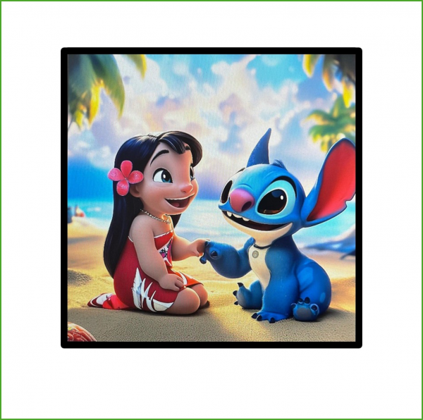 Image encadrée – Lilo & Stitch 2 – 14x14cm ou 30x30cm