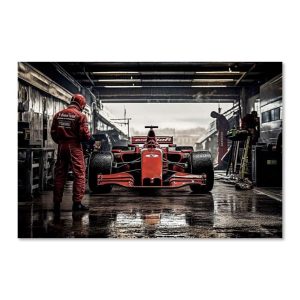 Impression sur verre – Stand F1 + Pilote – 60x90cm