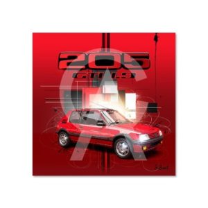 Impression Alu Dibond – Sylvain Binet – 205 GTI 1.9 – 20x20cm