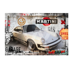 Impression Alu Dibond – Rubix – White 911 Carrera – 20x28cm