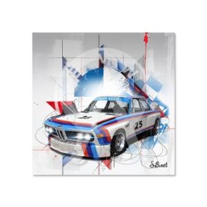 Impression Alu Dibond – Sylvain Binet – BMW 3 CSL – 20x20cm