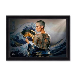 Image encadrée – Alexandre Granger – Geisha Wave – 40x60cm Image encadrée – Alexandre Granger – Geisha Wave – 40x60cm
